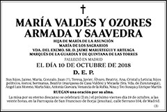 María Valdés y Ozores Armada y Saavedra